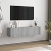 TV staliukas Sieninė televizoriaus spintelė, pilka, 120x30x30 cm, mediena