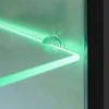 TV staliukas Sieninė TV sekcija su LED šviesomis, 5 d., blizgi, juoda