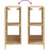 TV staliukas Sieninė TV spintelė su LED lemputėmis, ąžuolo, 30,5x35x70cm