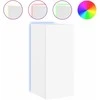 TV staliukas Sieninė TV spintelė su LED lemputėmis, balta, 30,5x35x70cm
