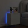 TV staliukas Sieninė TV spintelė su LED lemputėmis, balta, 40,5x35x40cm