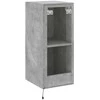 TV staliukas Sieninė TV spintelė su LED lemputėmis, betono, 30,5x35x70cm