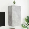 TV staliukas Sieninė TV spintelė su LED lemputėmis, betono, 40,5x35x80cm
