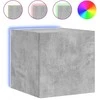 TV staliukas Sieninė TV spintelė su LED lemputėmis, betono, 30,5x35x30cm