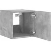 TV staliukas Sieninė TV spintelė su LED lemputėmis, betono, 30,5x35x30cm
