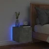 TV staliukas Sieninė TV spintelė su LED lemputėmis, betono, 30,5x35x30cm