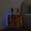 TV staliukas Sieninė TV spintelė su LED lemputėmis, dūminė, 40,5x35x40cm