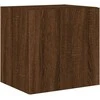 TV staliukas Sieninė TV spintelė su LED lemputėmis, ruda, 40,5x35x40cm