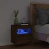 TV staliukas Sieninė TV spintelė su LED lemputėmis, ruda ąžuolo, 40x30x40cm