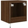 TV staliukas Sieninė TV spintelė su LED lemputėmis, ruda, 40,5x35x40cm