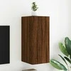 TV staliukas Sieninė TV spintelė su LED lemputėmis, ruda, 30,5x35x70cm