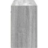 Sieninė vonios kambario spintelė, pilka ąžuolo, 100x25x40cm