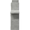 Sieninės lentynos, 2vnt., betono, 38x12x38cm, apdirbta mediena