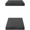 Sieninės lentynos, 2vnt., juodos, 100x23,5x3cm, plienas