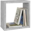 Sieninės lentynos, 2vnt., pilkos, 30x15x30cm, kubo formos