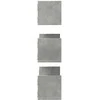 Sieninės lentynos, 3vnt., betono, 80x18x18cm, apdirbta mediena
