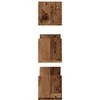 Sieninės lentynos, 3vnt., medienos, 58x18x18cm, mediena