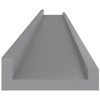 Sieninės lentynos, 4vnt., pilkos spalvos, 100x9x3cm