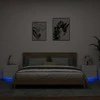 Sieninės naktinės spintelės su LED, 2vnt., baltos