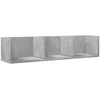 Sieninės spintelės, 2vnt., betono pilkos, 75x18x16,5cm, mediena