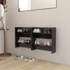Sieninės spintelės batams, 2vnt., juodos, 60x18x60cm, mediena