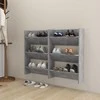 Sieninės spintelės batams, 2vnt., pilkos, 60x18x90cm, MDP