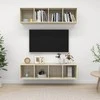 TV staliukas Sieninės televizoriaus spintelės, 2vnt., ąžuolo, mediena