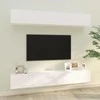 TV staliukas Sieninės televizoriaus spintelės, 4vnt., baltos, 100x30x30cm