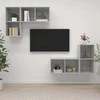 TV staliukas Sieninės televizoriaus spintelės, 4vnt., betono, mediena