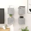 TV staliukas Sieninės televizoriaus spintelės, 4vnt., pilkos, 30,5x30x30cm