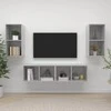 TV staliukas Sieninės televizoriaus spintelės, 4vnt., betono, mediena