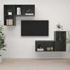 TV staliukas Sieninės televizoriaus spintelės, 4vnt., pilkos, mediena