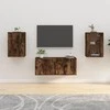 Sieninės TV spintelės, 2vnt., dūminio ąžuolo, 40x34,5x60cm