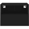 TV staliukas Sieninės TV spintelės, 2vnt., juodos, 40x30x30cm, mediena