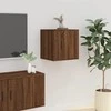 Sieninės TV spintelės, 2vnt., rudos ąžuolo, 40x34,5x40cm