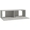 TV staliukas Sieninės TV spintelės, 4vnt., betono pilkos, 100x30x30cm