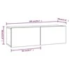 TV staliukas Sieninės TV spintelės, 4vnt., betono pilkos, 100x30x30cm