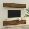 TV staliukas Sieninės TV spintelės, 4vnt., dūminio ąžuolo, 100x30x30cm
