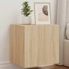 TV staliukas Sieninės TV spintelės su LED, 2vnt., ąžuolo, 40,5x35x40cm