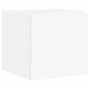 TV staliukas Sieninės TV spintelės su LED, 2vnt., baltos, 30,5x35x30cm