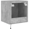 TV staliukas Sieninės TV spintelės su LED, 2vnt., betono, 40,5x35x40cm