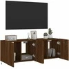 TV staliukas Sieninės TV spintelės su LED, 2vnt., rudos ąžuolo, 60x35x41cm