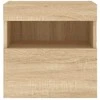 TV staliukas Sieninės TV spintelės su LED, 2vnt., sonoma ąžuolo, 40x30x40cm