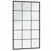 Sieniniai veidrodžiai, 2vnt., juodos spalvos, 100x60cm, metalas