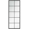 Sieniniai veidrodžiai, 2vnt., juodos spalvos, 100x40cm, metalas