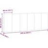 Sieninis galvūgalis, medienos, 240x1,5x80cm, apdirbta mediena