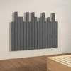 Lova Sieninis galvūgalis, pilkas, 108x3x80cm, pušies masyvas