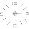 Sieninis laikrodis, sidabrinis, 100cm, modernus, 3D, XXL