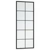 Sieninis veidrodis, juodos spalvos, 100x40cm, metalas