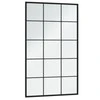 Sieninis veidrodis, juodos spalvos, 100x60cm, metalas